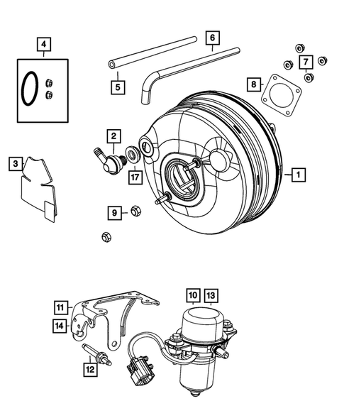 Power Brake Booster for 2014 Dodge Grand Caravan #0