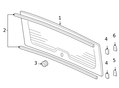 Glass - Lift Gate for 2005 Honda Element #0
