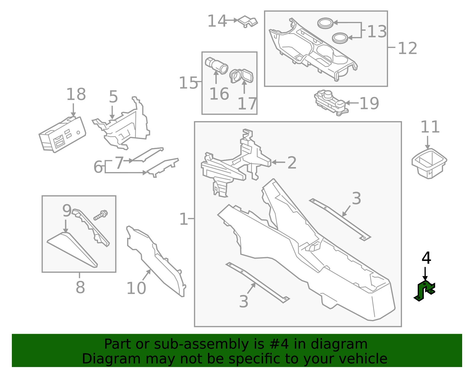 58994-WB001 - High-Quality Console Bracket for 2016-2020 Toyota ...