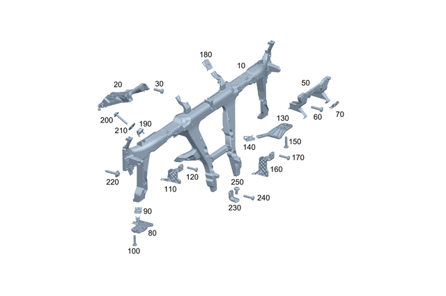 4656880000 - Front-End Assembly, Front Panel: Crossmember for Mercedes-Benz: G500, G550, G580, G63 AMG Image image