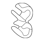 92152223 - Cooling System: Cooler Line Clip for Saab: 9-3 Image