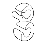 7398464 - Cooling System: Cooler Line Clip for Saab: 9-3 Image