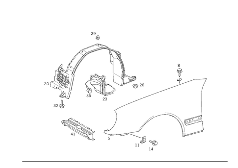 Front Fender for 1994 Mercedes-Benz E420 #0