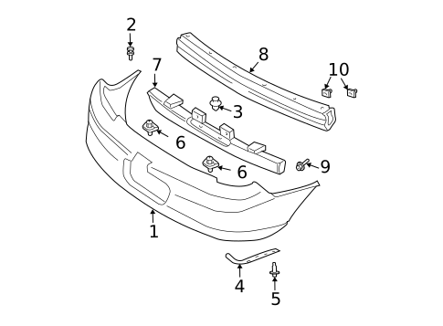 Bumper & Components - Rear for 2003 Dodge Neon #0