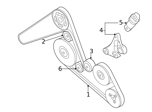 Belts & Pulleys for 2008 Audi A8 Quattro #0