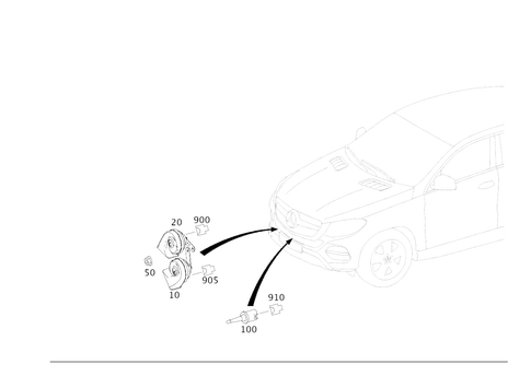 Horn and Outside Temperature Display for 2016 Mercedes-Benz GLE450 AMG #0