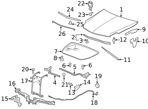 Exterior Trim - Hood for 2010 Cadillac DTS #0
