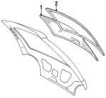 8457150G11 - Body: Lift Gate Glass for Suzuki Image