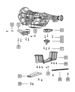 4578844AA - 65RFE; 6-Speed; Automatic Transmission: Transmission Mount Bracket for Dodge: Durango | Jeep: Grand Cherokee Image