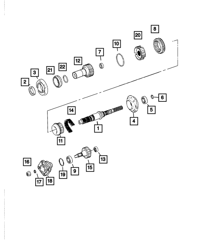 4897981AA - Transfer Case Model 133 [DH6]: Output Shaft Bearing for Mopar Image