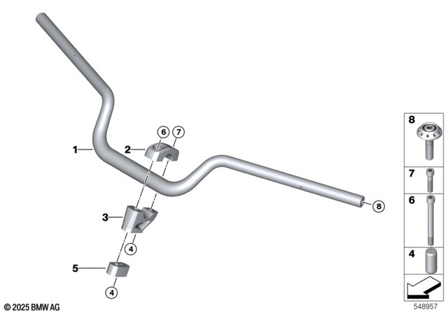 32715A82FB0 - Steering: Handlebar Risers Black for BMW-Motorrad Image