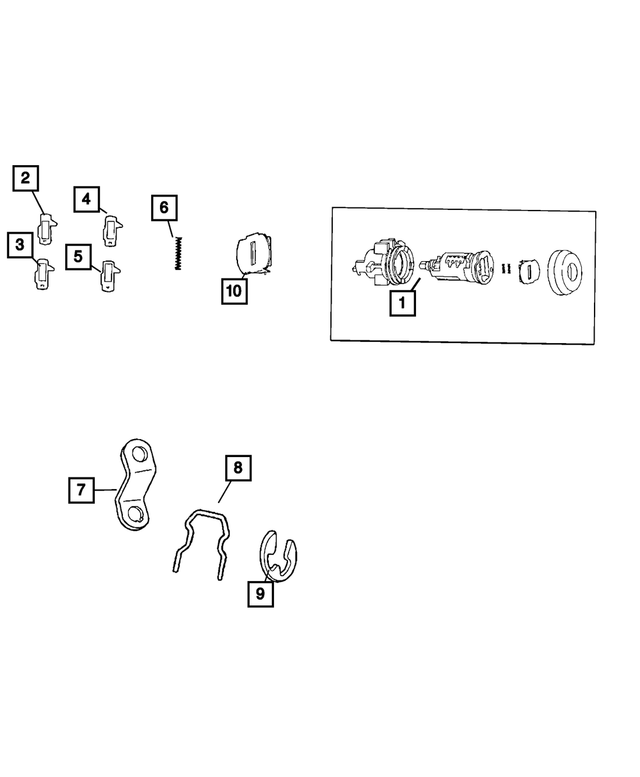 4778149 - Doors, Door Mirrors and Related Parts: Door Lock Cylinder Cap for Mopar Image