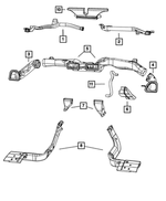 5058253AA - Air Conditioners and Heaters: Demister Duct, Left for Mopar Image