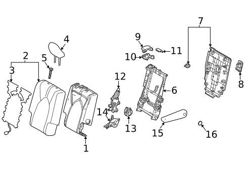 Second Row Seats for 2025 Toyota Highlander #3