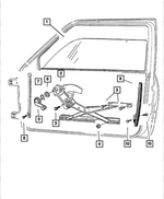 4883358AA - : Rear Door Glass Lower Channel, Right for Dodge: Ram 1500, Ram 2500, Ram 3500 Image