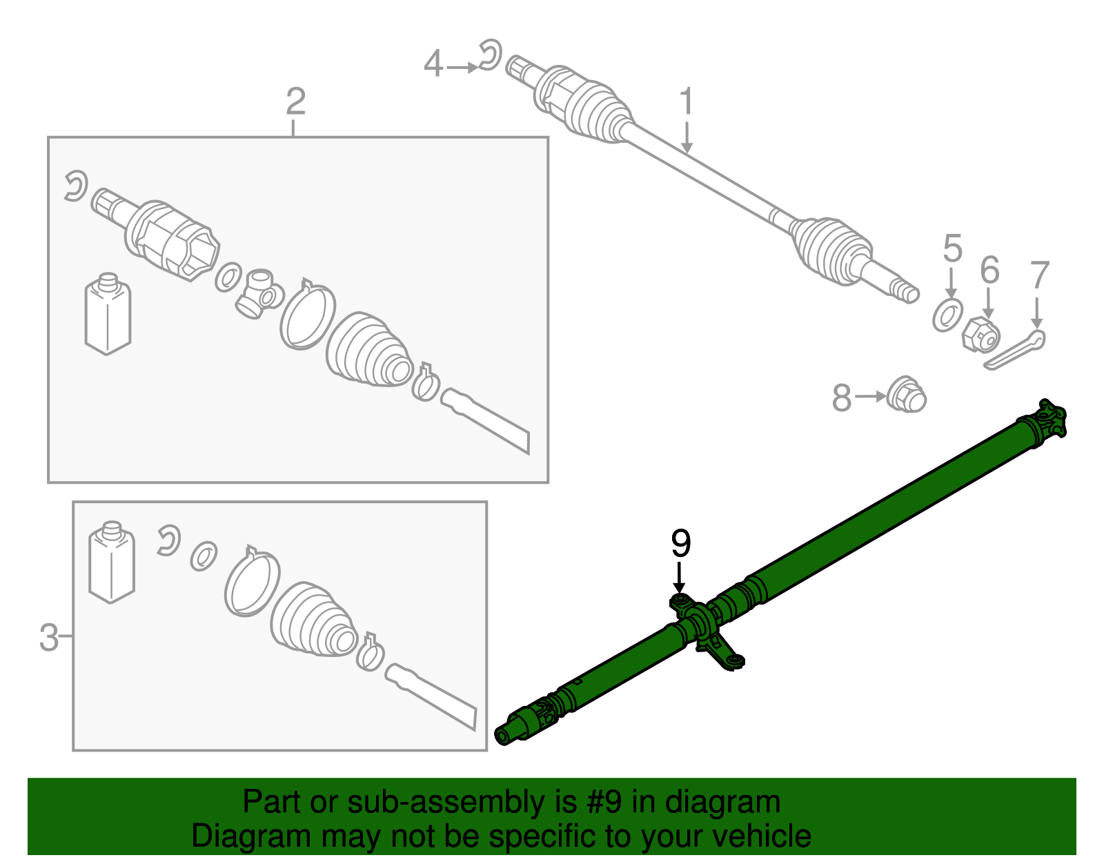 3401A574 - Drive Shaft 2012-2025 Mitsubishi | Mitsubishi