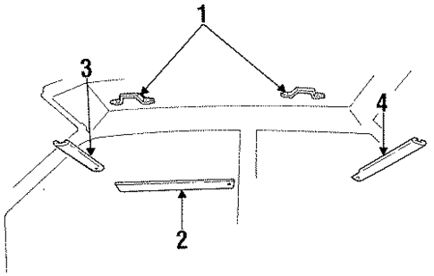 Interior Trim - Roof for 1992 Ford Tempo #1