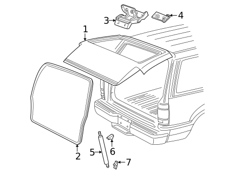 Gate & Hardware for 2002 Ford Explorer Sport #0