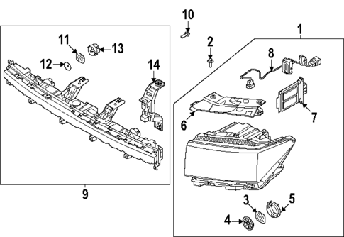 Headlamp Components for 2025 Hyundai Santa Fe #0