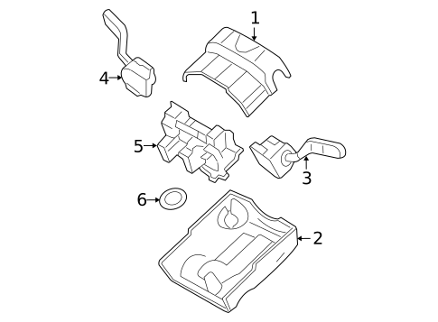 Shroud, Switches & Levers for 2008 Ford Mustang #0