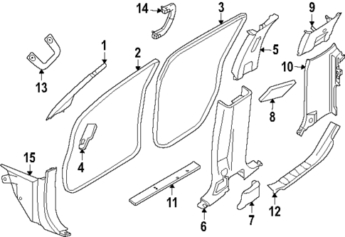 Interior Trim - Cab for 2023 Nissan Frontier #3