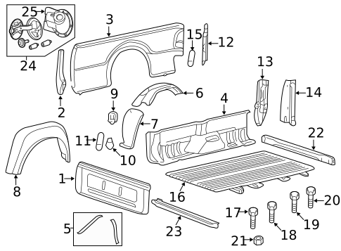 Front & Side Panels for 2002 Ford F-250 Super Duty #0