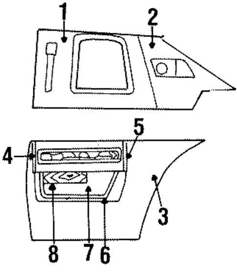 Quarter Panel Trim for 1985 Cadillac Fleetwood #0