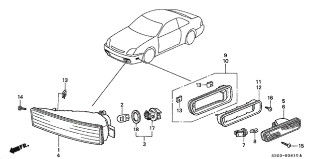 Combination Light for 1998 Honda Prelude #0