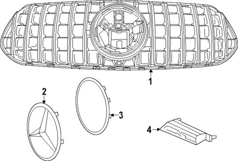 Grille & Components for 2023 Mercedes-Benz GLE 53 AMG&reg; SUV #0