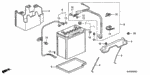 31512SH3010 - Electrical/Exhaust/Heater/Fuel: PLATE, BATTERY SETTING for Honda Image