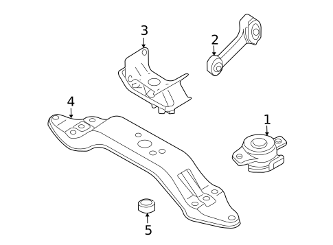 Engine & Trans Mounting for 2009 Subaru Legacy #3
