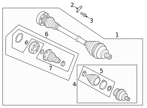 Drive Axles for 2020 Volkswagen Atlas Cross Sport #2