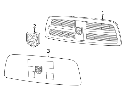Grille & Components for 2013 Ram 2500 #0