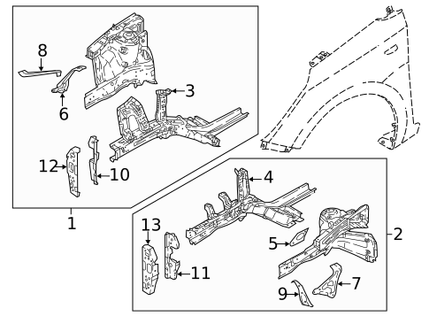 Structural Components & Rails for 2022 Hyundai Accent #0