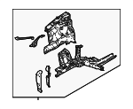 64600J0000 - Body: Apron/Rail Assembly for Hyundai: Accent Image