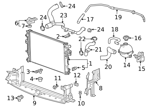 Radiator & Components for 2023 Buick Envision #19