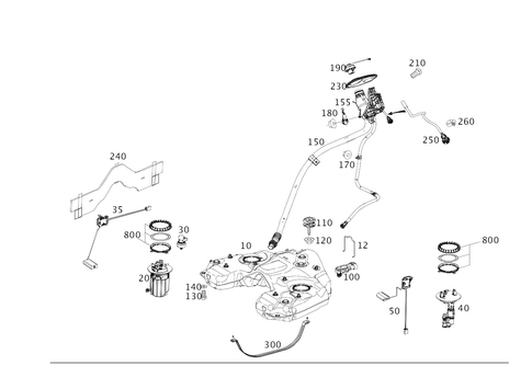 Fuel Tank with Detachable Parts for 2018 Mercedes-Benz GLE43 AMG #0