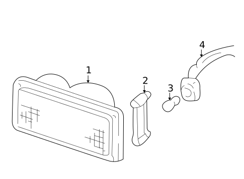 Park Lamps for 1996 Chevrolet K1500 Pickup #1