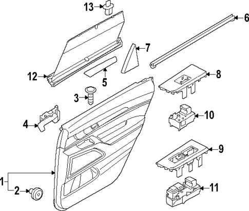 Interior Trim - Rear Door for 2023 Kia Telluride #0