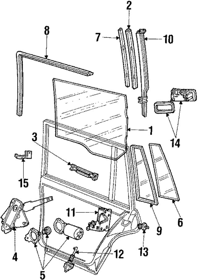 D9AZ54263A52A - Body: Glass Bracket for Ford: Country Squire, LTD, LTD Crown Victoria | Lincoln: Continental, Town Car Image