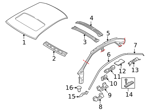 Exterior Trim - Roof for 2003 Volvo S80 #0