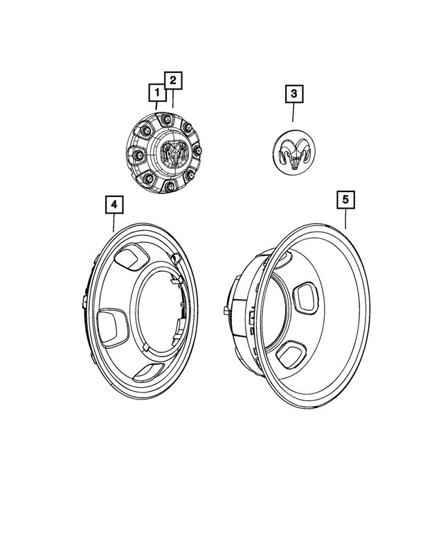 68776363AA - Wheels: Wheel Center Cap for Mopar Image
