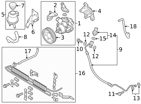 Pump & Hoses for 2023 Nissan Armada #0