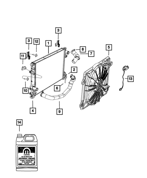 Radiator and Related Parts; Charge Air Cooler for 2015 Dodge Challenger #1