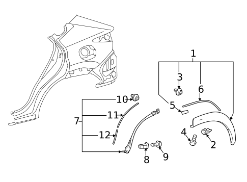 Exterior Trim - Quarter Panel for 2020 Lexus NX300 #0