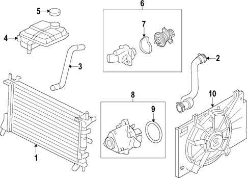 Radiator & Components for 2019 Ford Transit Connect #1