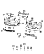 68148768AB - Frame, Bumper and Fascia: Front Fascia for Fiat: 500 Image
