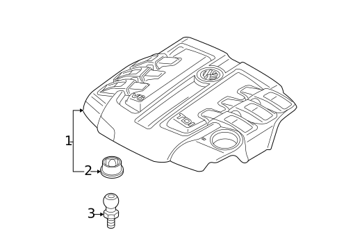 Engine Appearance Cover for 2009 Volkswagen Touareg #0