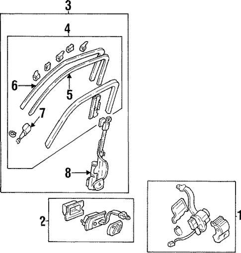 Front Seat Belts for 1990 Acura Integra #0