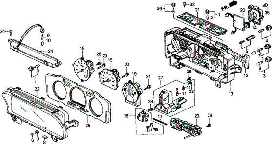 Meter Components (NS) ('88-'89) for 1988 Honda Prelude #0